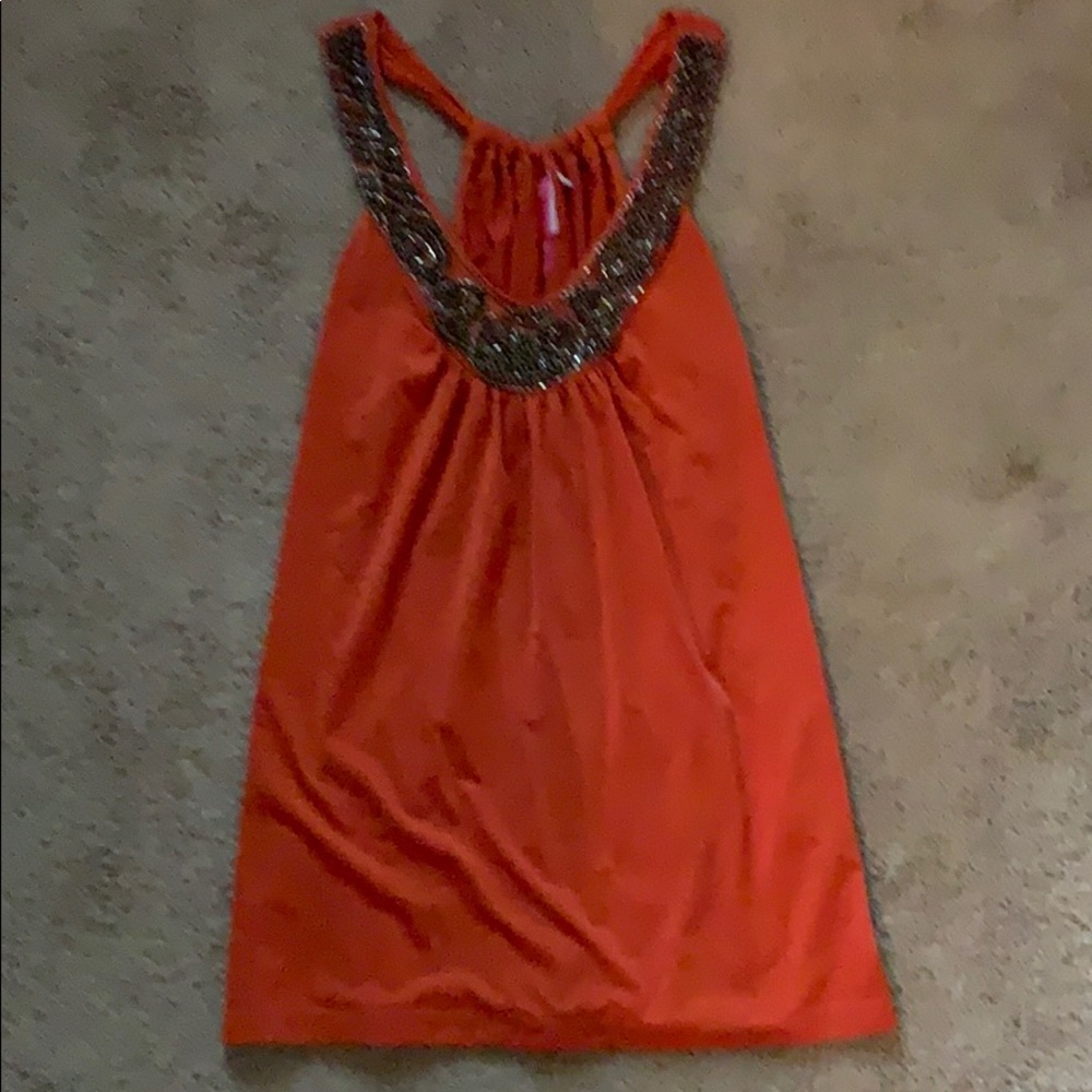 Orange halter top